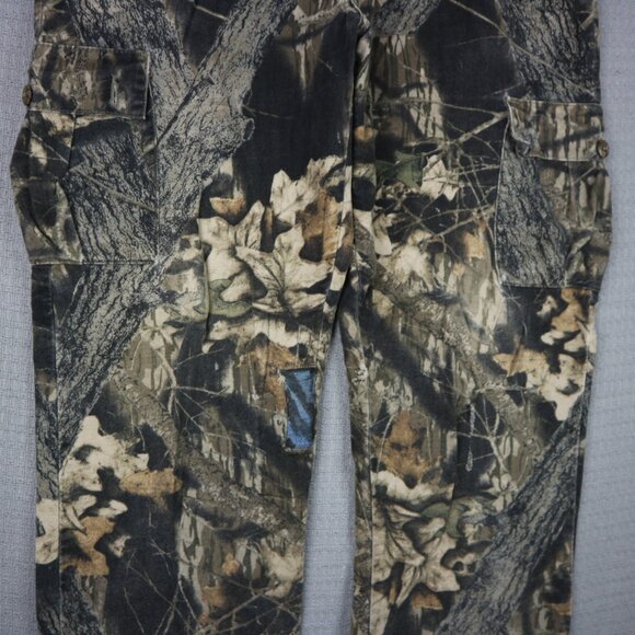 Mossy Oak Vintage Patched Cargo Pants Real Tree Camo 38x32 - Picture 3 of 8
